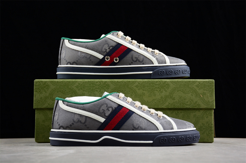 Gucci Tennis 1977 Print Sneaker White/Red/Grey 21