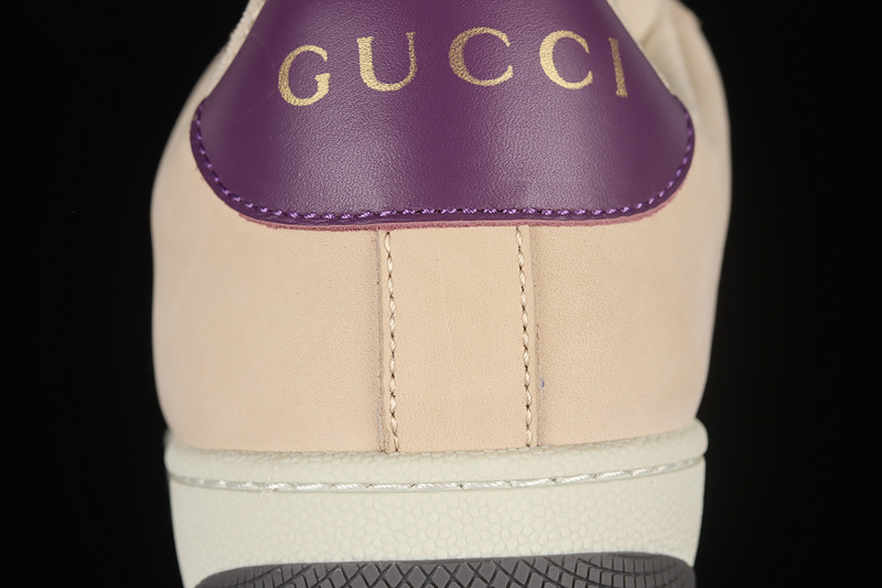 Gucci Distressed Screener Sneakers Beige/Blue/Purple-Red 21