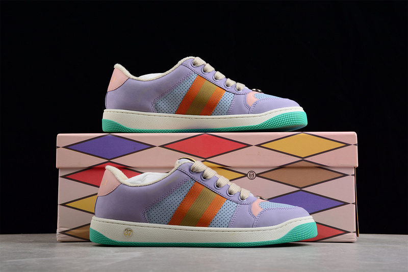 Gucci Ace Embroidered Low-Top Purple/Multi-Color 9