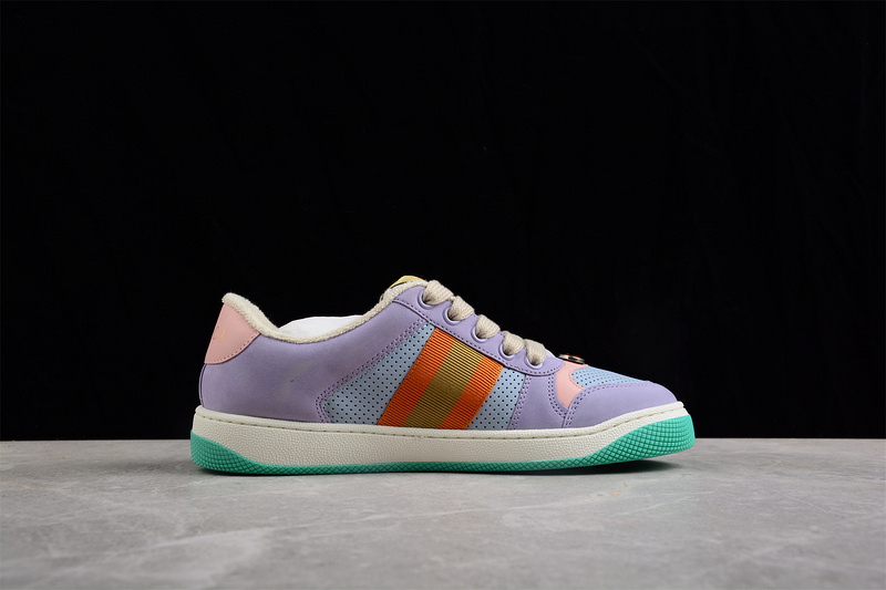 Gucci Ace Embroidered Low-Top Purple/Multi-Color 29