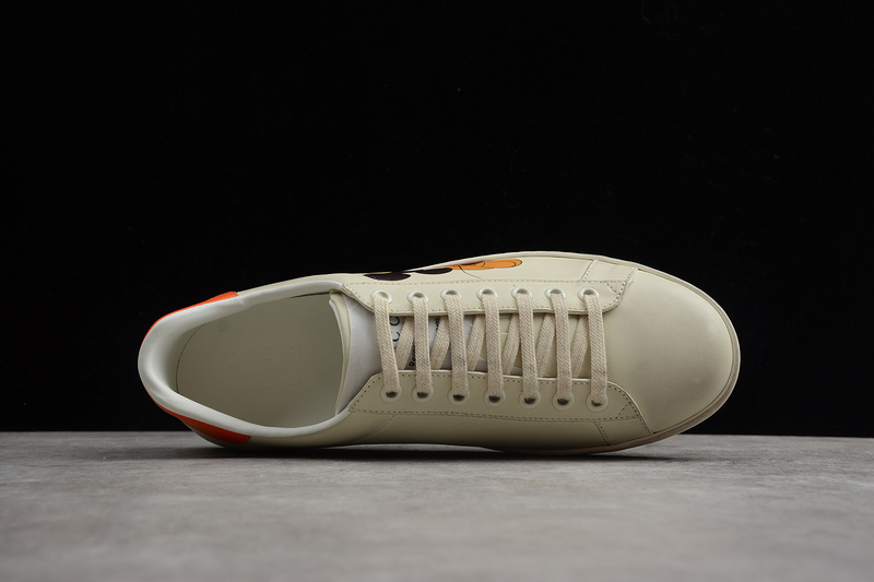 Gucci Ace Embroidered Low-Top Sneaker White/Black/Orange 9