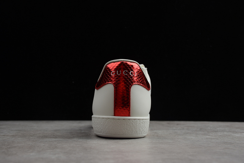 Gucci Ace Embroidered Low-Top Sneaker White/Green/Red 13