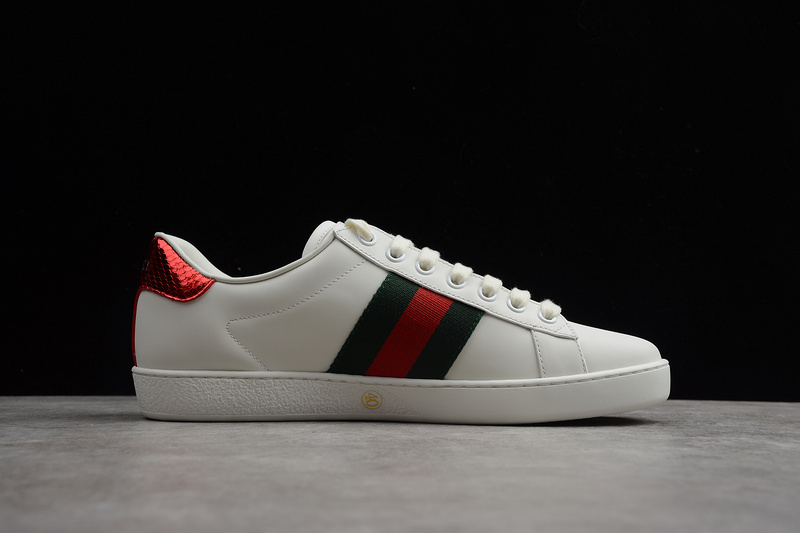 Gucci Ace Embroidered Low-Top Sneaker White/Green/Red 15