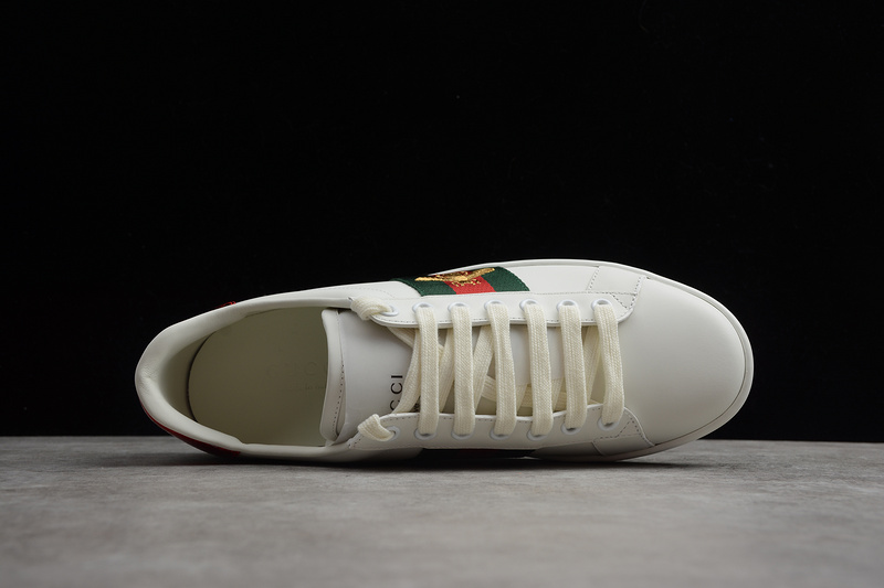 Gucci Ace Embroidered Low-Top Sneaker White/Green/Red 27