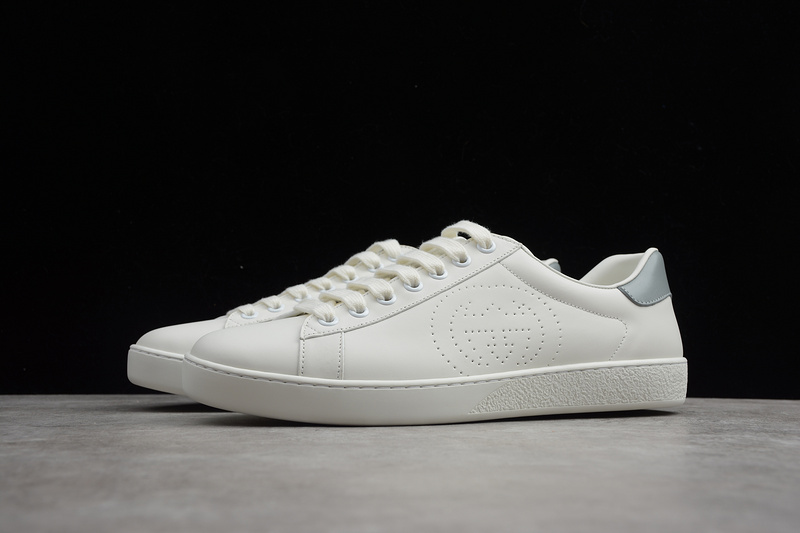 Gucci Ace Embroidered Low-Top Sneaker White/Light Gray 3