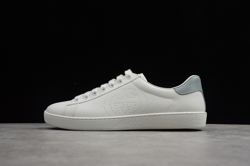 Gucci Ace Embroidered Low-Top Sneaker White/Light Gray 23