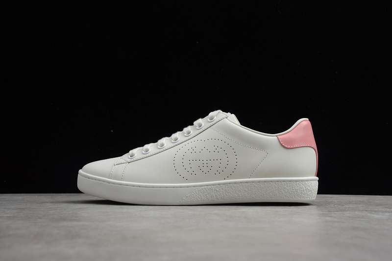 Gucci Ace Embroidered Low-Top Sneaker White/Light Pink 9