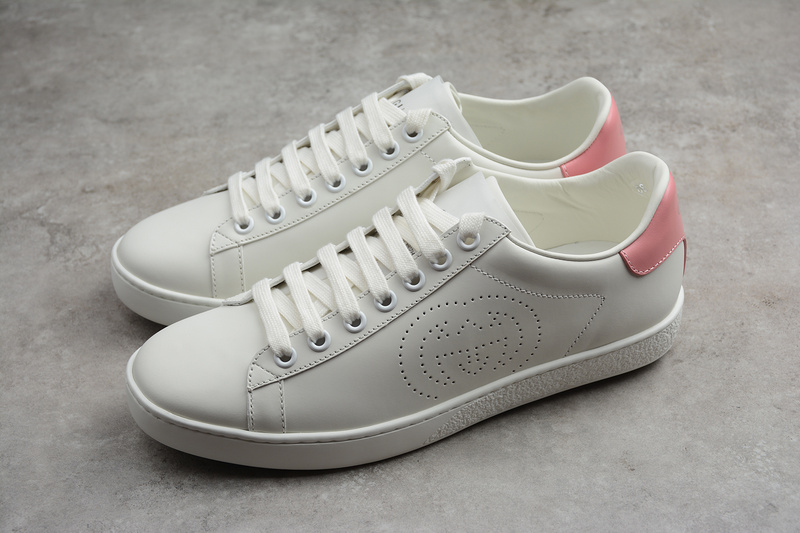 Gucci Ace Embroidered Low-Top Sneaker White/Light Pink 13