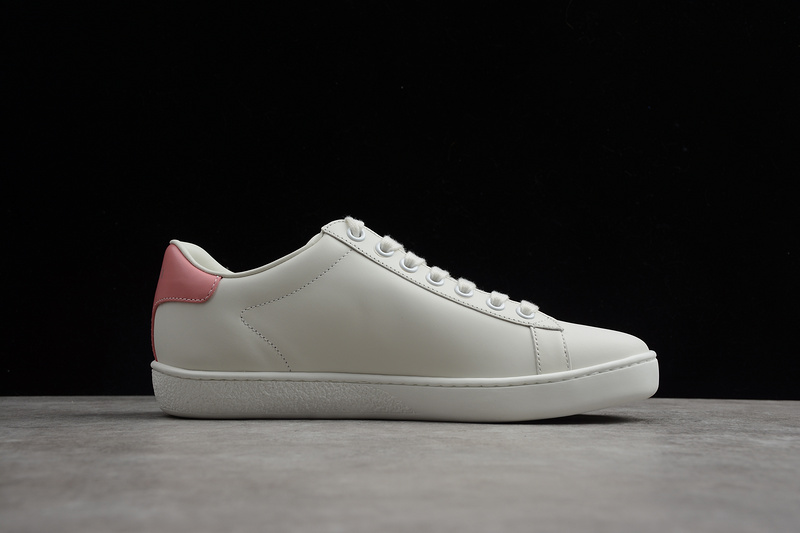 Gucci Ace Embroidered Low-Top Sneaker White/Light Pink 25