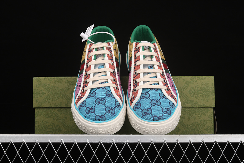 Gucci Tennis 1977 Print Sneakers Multi-Color/White 21