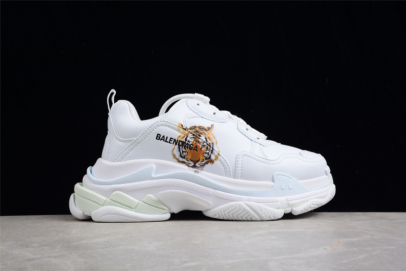 Gucci X Balenciaga Triple S Sneakers White/Black/White 9