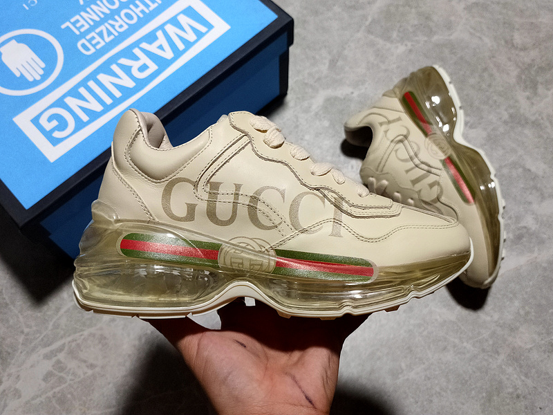 Gucci Air Cushion Dadshoes Beige/Gold/Green 15