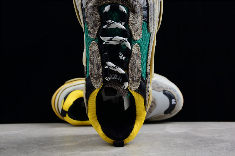 Gucci X Balenciaga Triple S Gray/Green/Yellow 27