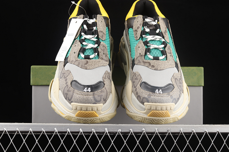 Gucci X Balenciaga Triple S Sneakers Grey/White/Multi-Color 25