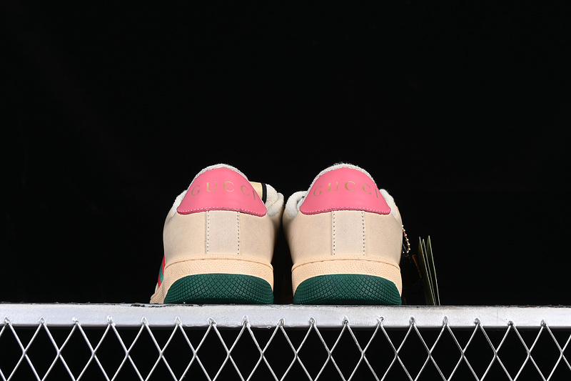 Gucci Distressed Screener Sneaker Pink/Broen/Grey/Red/Green 3