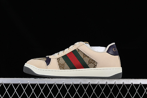 Gucci Distressed Screener Sneaker Red/Green/Brown/Black 19