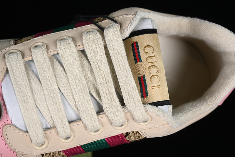 Gucci Distressed Screener Sneaker Red/Green/Brown/Pink 5