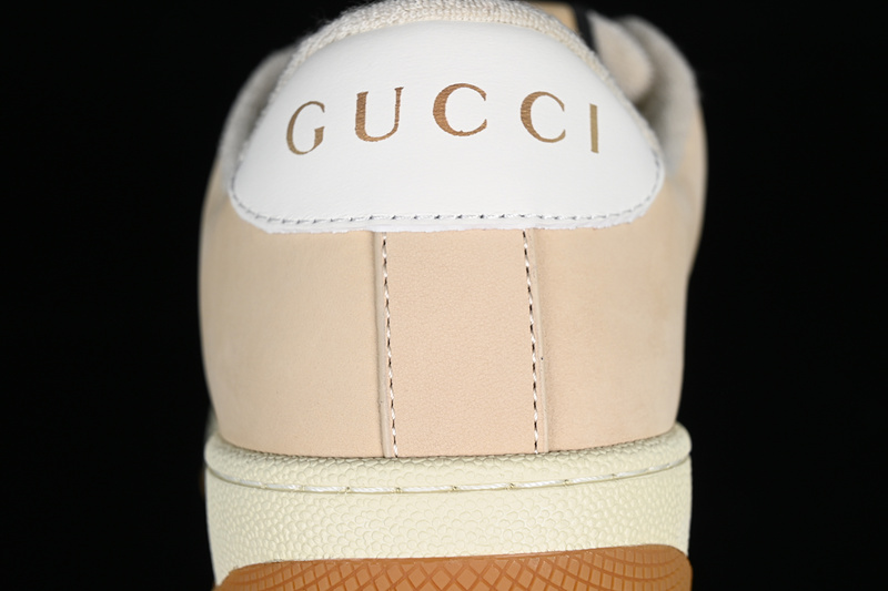 Gucci Distressed Screener Sneaker White/Broen/Grey/Red/Green 29