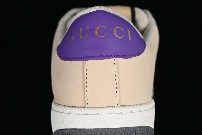 Gucci Distressed Screener Sneaker White/Broen/Purple/Red/Green 13