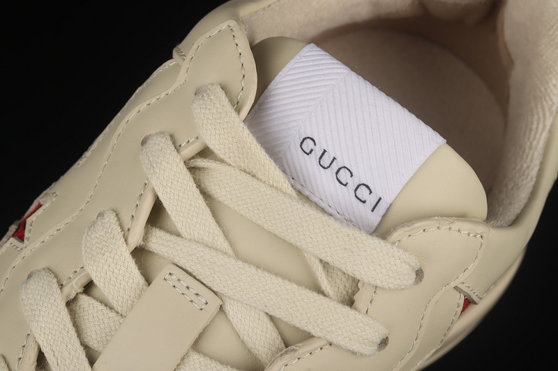 Gucci Rhyton Vintage Trainer Sneaker Beige/Beige/Red-Black 21