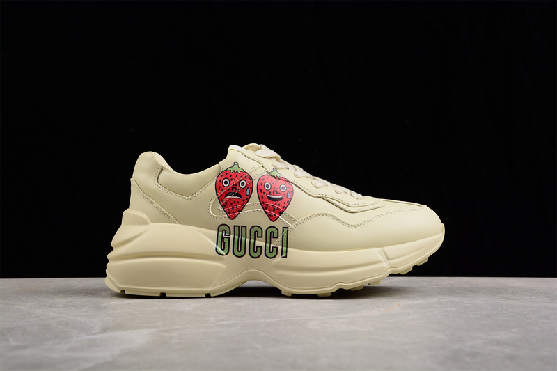 Gucci Rhyton Vintage Dadshoes Off White/Black/Red 15