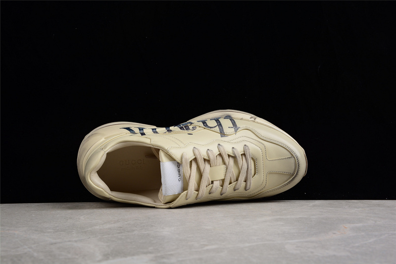 Gucci Rhyton Vintage Trainer Sneaker Beige/Black/White 25