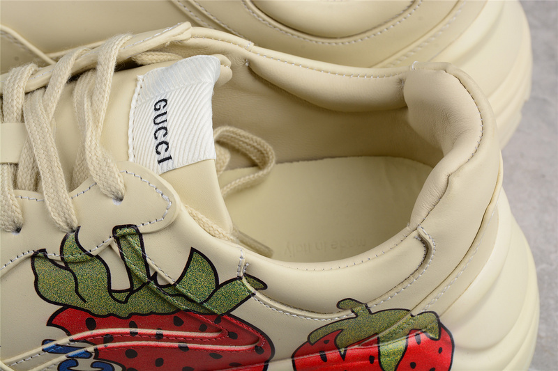 Gucci Rhyton Vintage Trainer Sneaker Beige/Red/Green 23