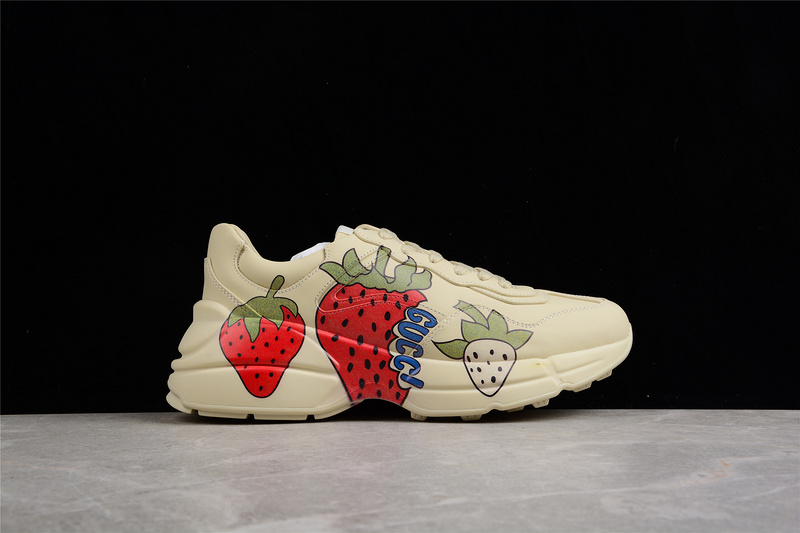 Gucci Rhyton Vintage Trainer Sneaker Beige/Red/Green 39