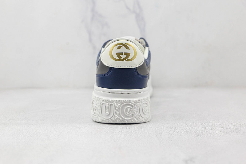 Gucci Screener Gg High-Top Sneaker Navy Blue/Khaki/White 3