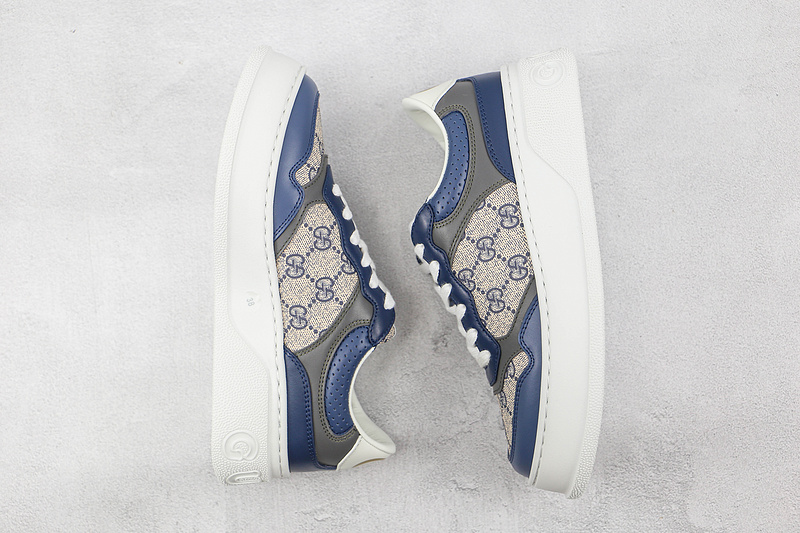 Gucci Screener Gg High-Top Sneaker Navy Blue/Khaki/White 7