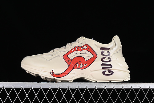 Gucci Rhyton Vintage Trainer Sneaker White/Red/Black 11