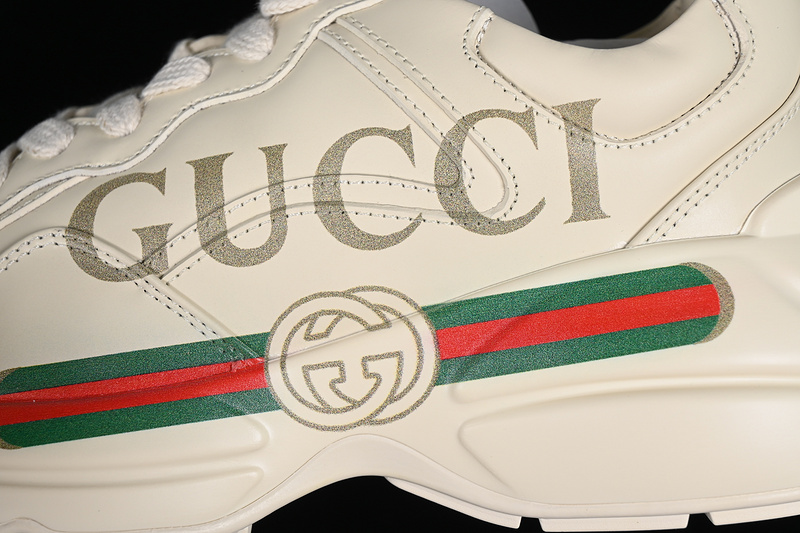 Gucci Rhyton Vintage Trainer Sneaker Green/Red/Grey 25