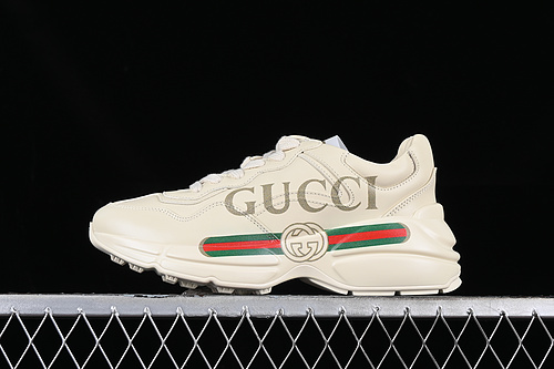 Gucci Rhyton Vintage Trainer Sneaker Green/Red/Grey 27