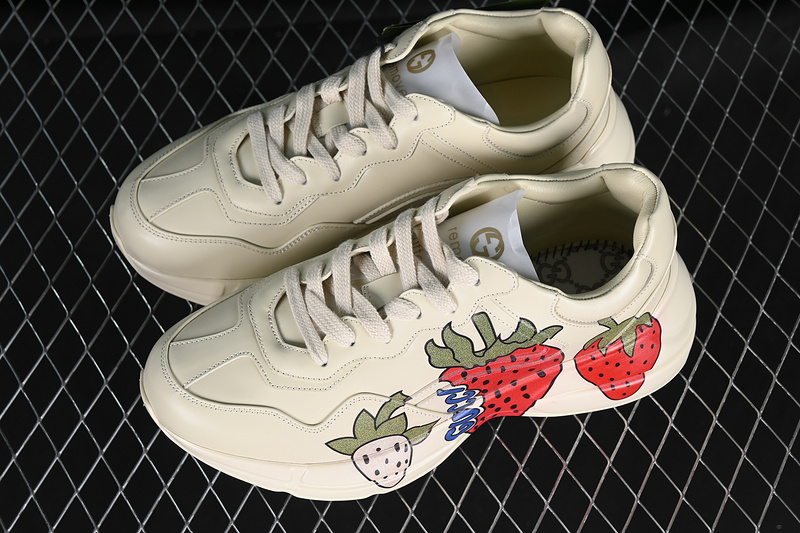 Gucci Rhyton Vintage Trainer Sneaker White/Red/Green 5