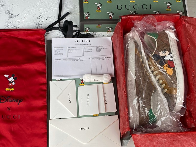 Gucci Ace Embroidered Low-Top Sneaker Light Brown/Green/White 15