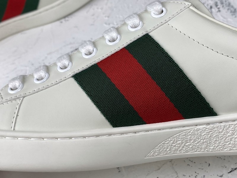 Gucci Ace Embroidered Low-Top Sneaker White/Green/Red-Gold 15