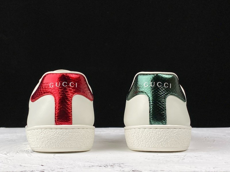 Gucci Ace Embroidered Low-Top Sneaker White/Green/Red-Gold 29