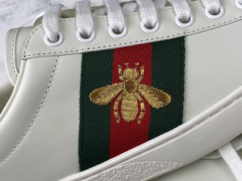 Gucci Ace Embroidered Low-Top Sneaker White/Green/Red-Gold 39