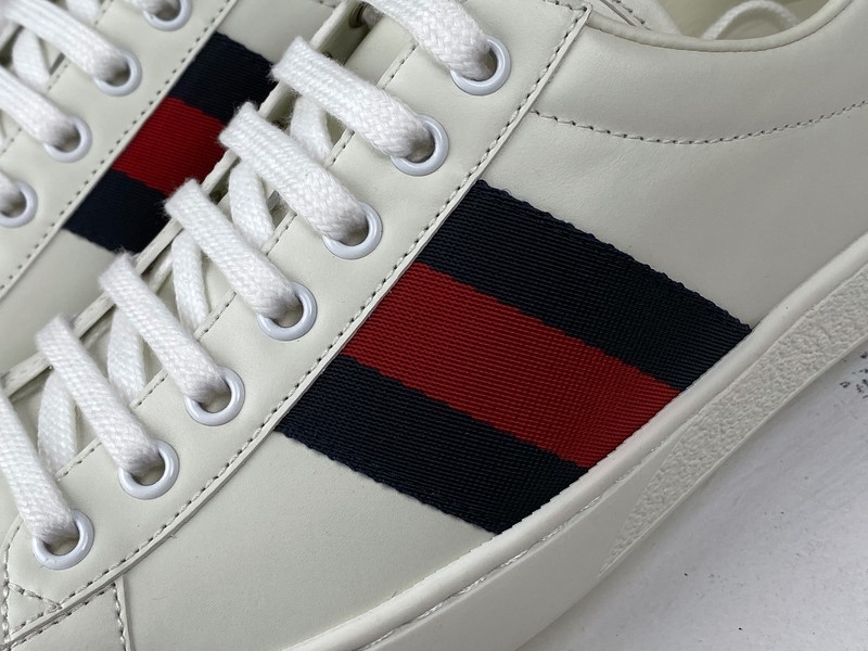 Gucci Ace Embroidered Low-Top Sneaker White/Navy Blue/Red 17