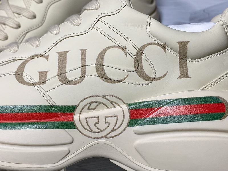 Plus Gucci Rhyton Low-Top Sneaker White 7