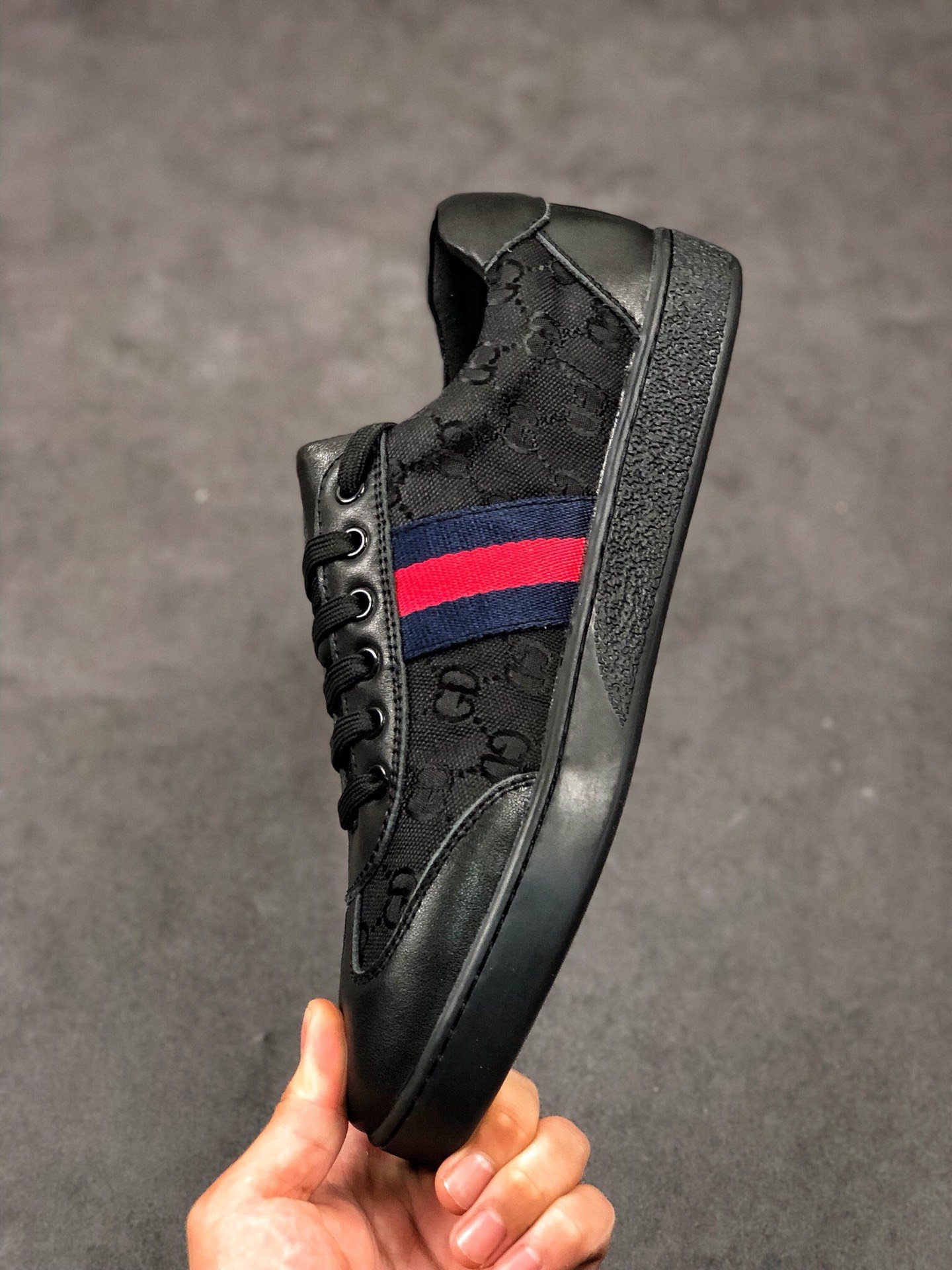 Gucci Sneakers Black/Navy Blue/Red 15