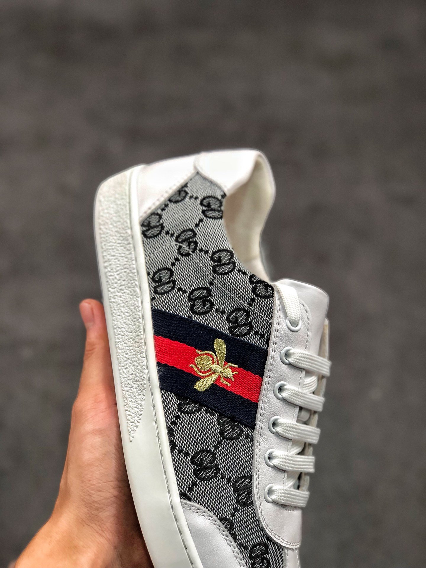 Gucci Sneakers Grey/Navy Blue/Red-White 5