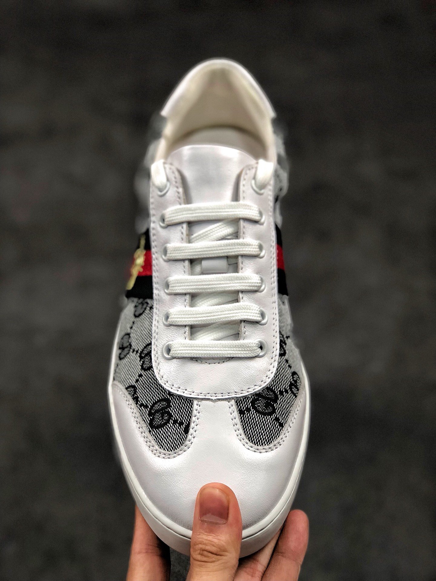 Gucci Sneakers Grey/Navy Blue/Red-White 15