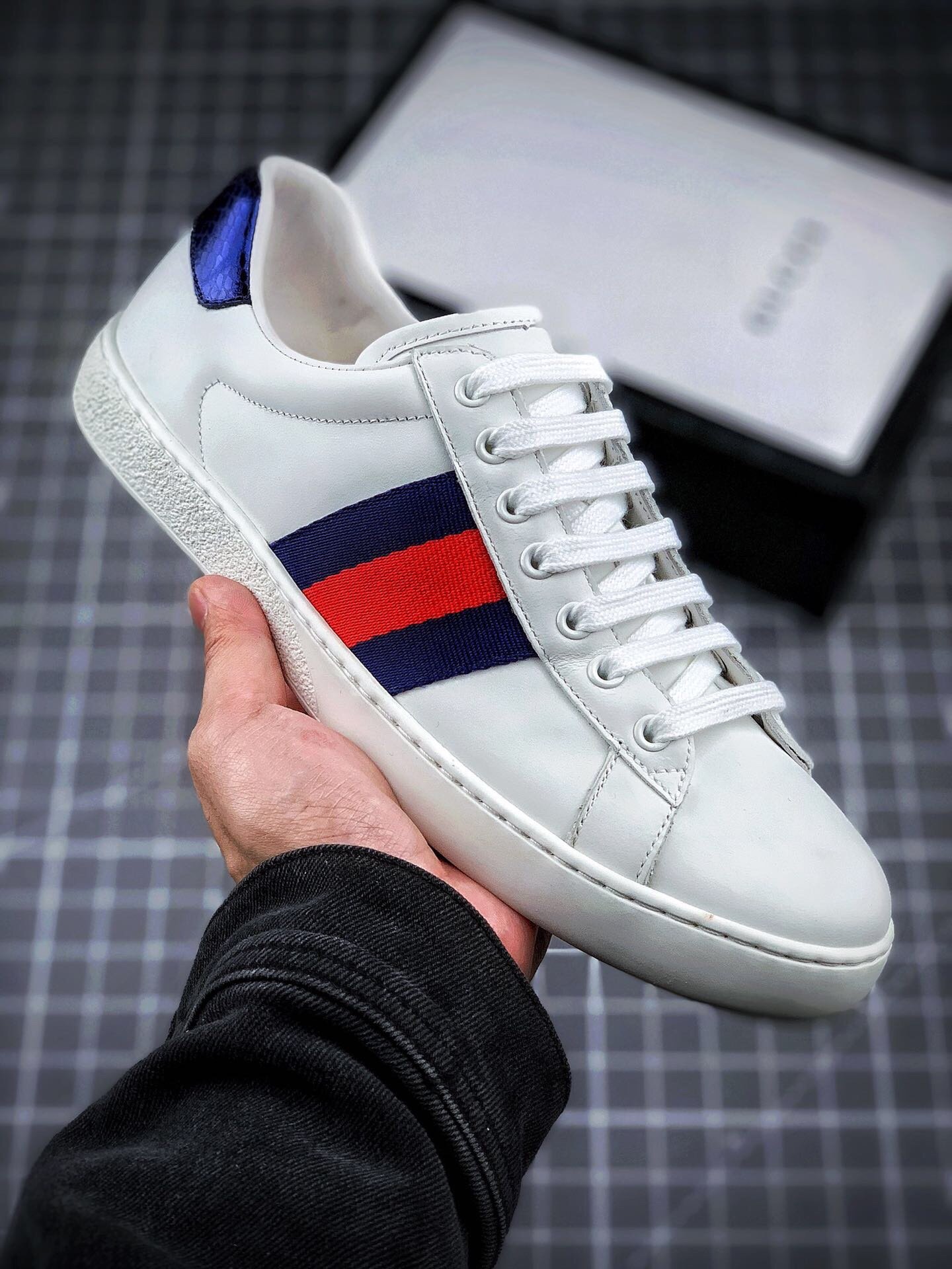 Gucci Ace Embroidered Low-Top Sneaker Black/White/Multi-Color 13