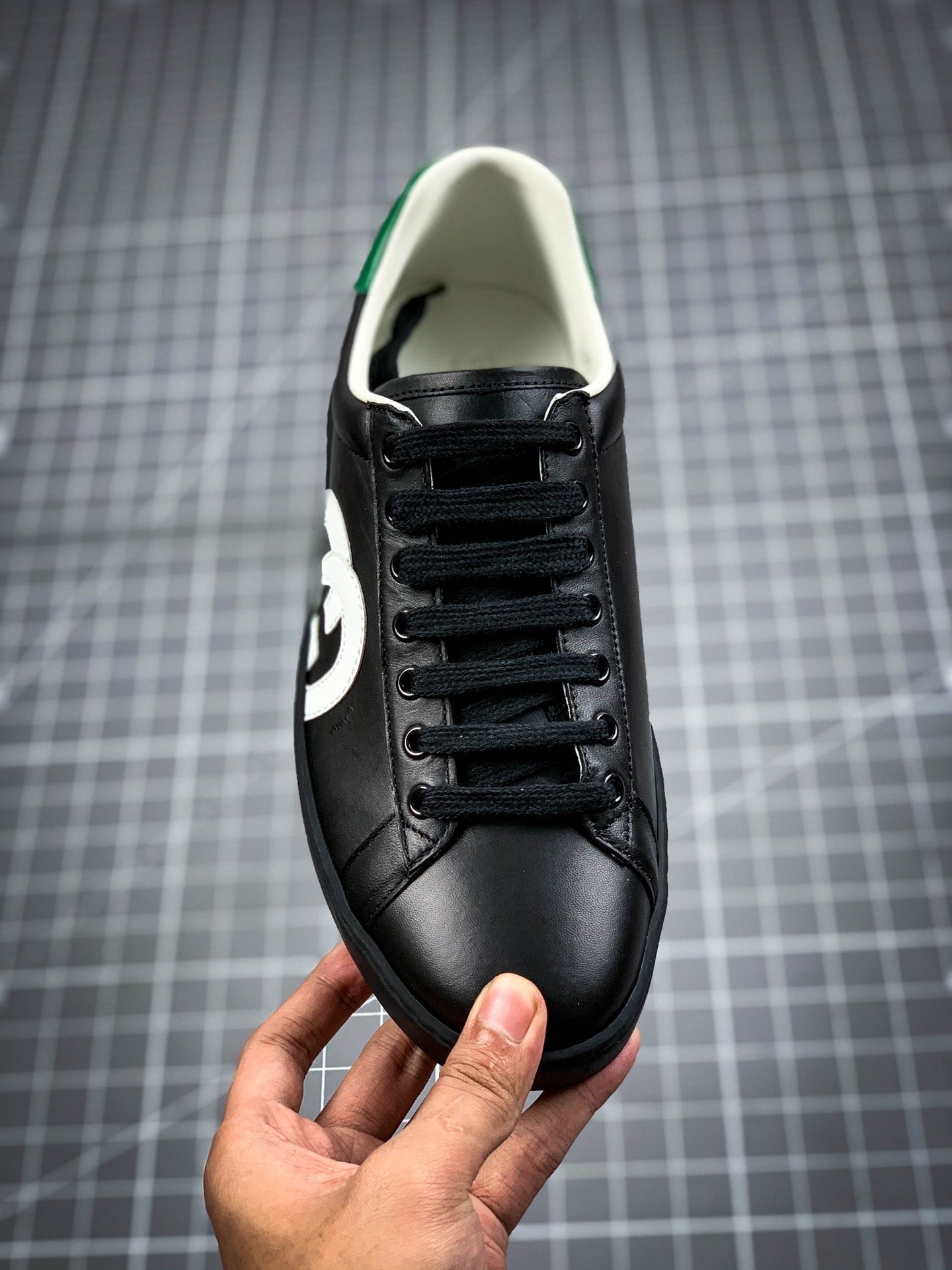 Gucci Low Shoes Black/Black/White-Green 17