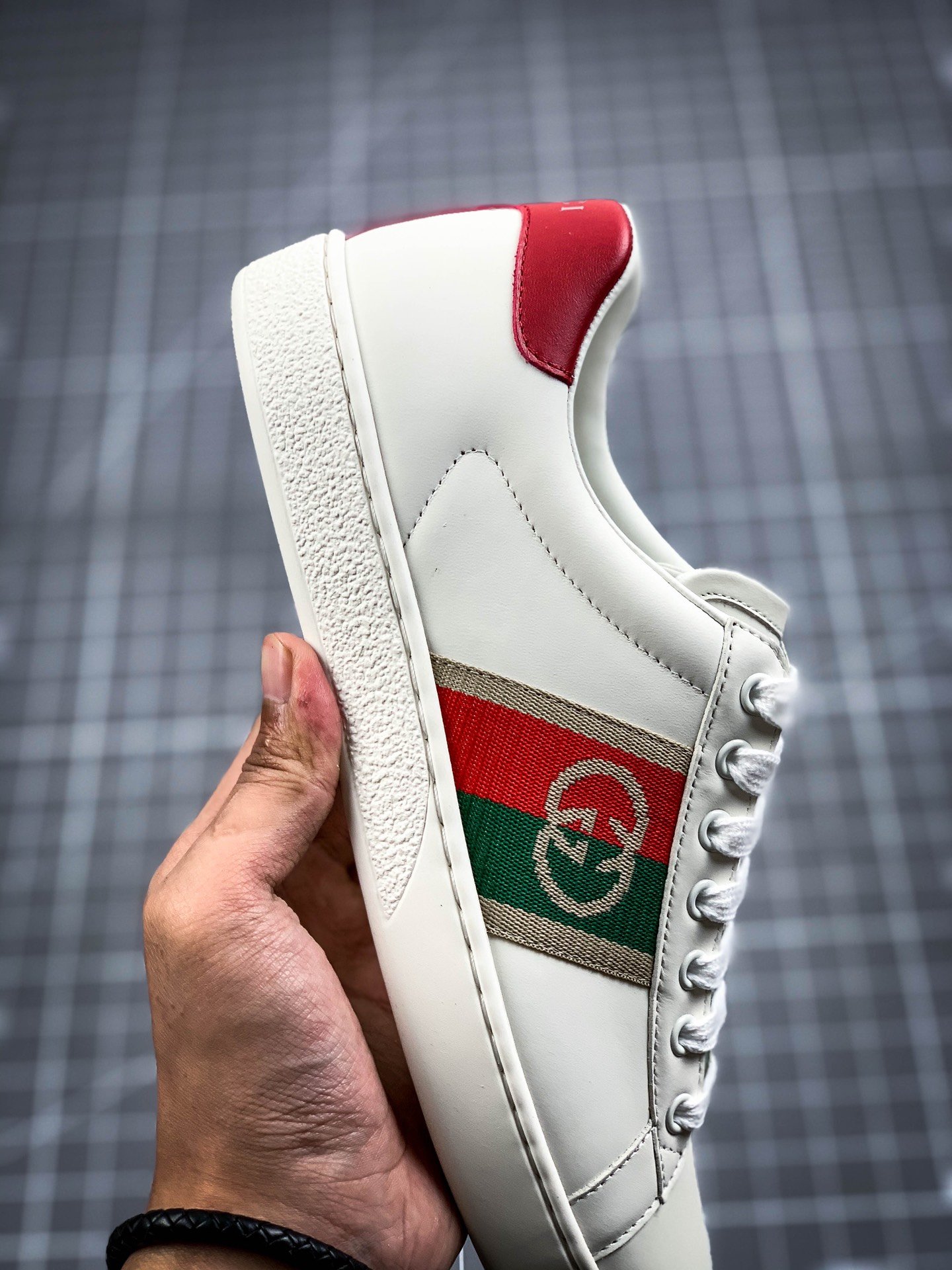 Gucci Low Shoes White/Green/Red-Gold 5