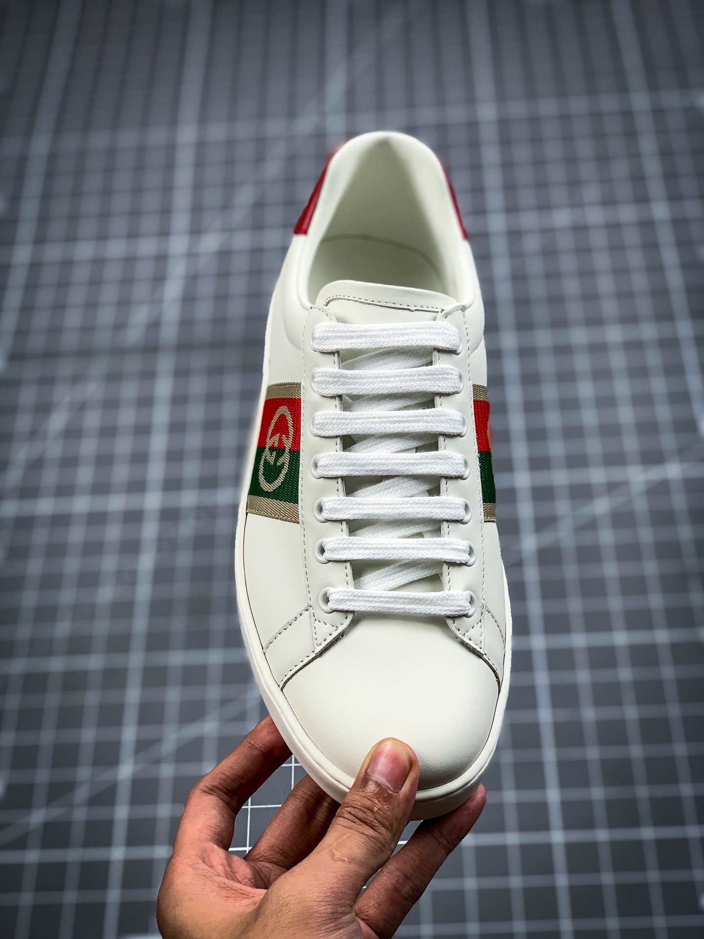 Gucci Low Shoes White/Green/Red-Gold 13