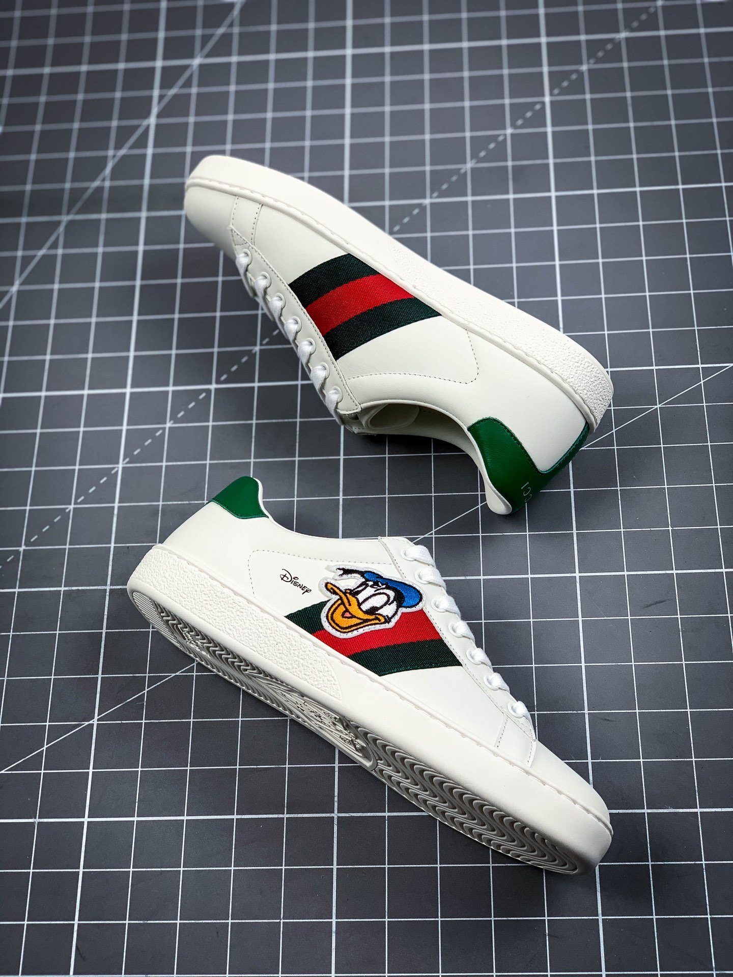 Gucci Low Shoes White/White-Green/Red 3