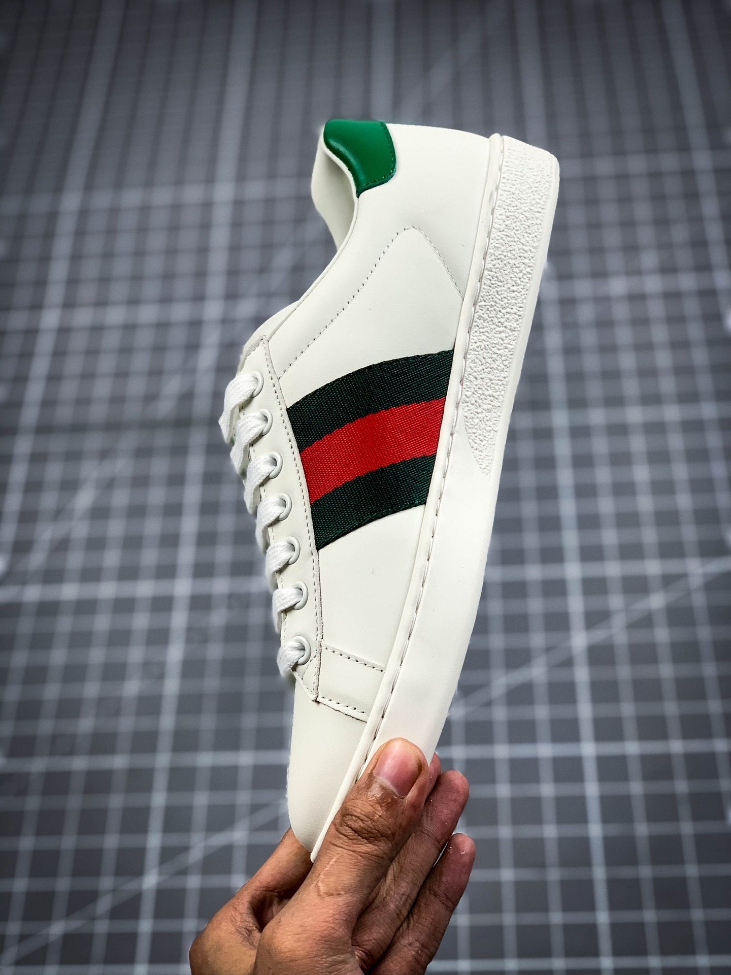 Gucci Low Shoes White/White-Green/Red 9