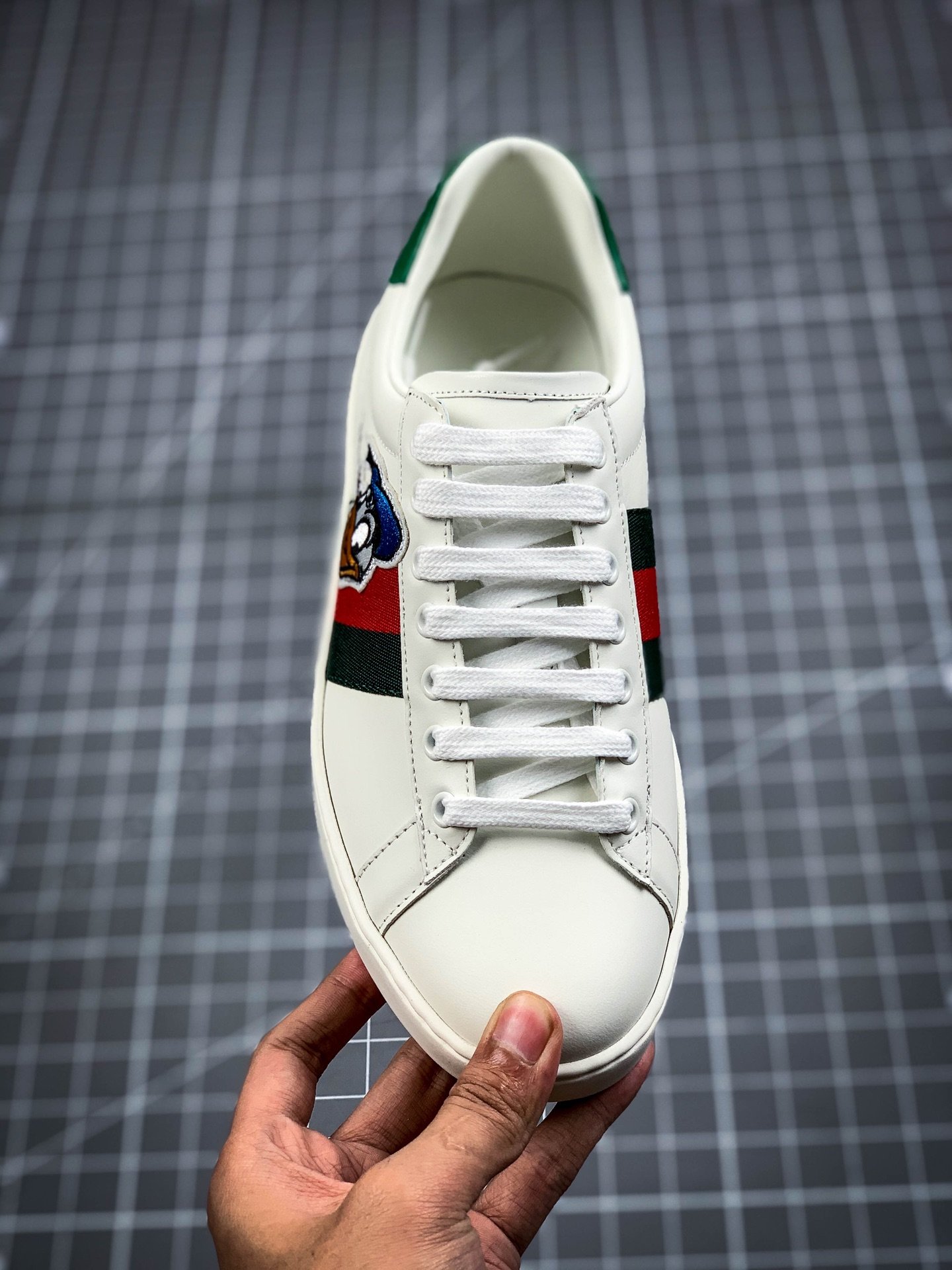 Gucci Low Shoes White/White-Green/Red 15